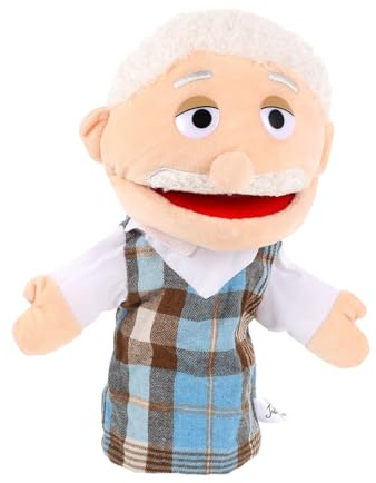 Handpuppen - Großvater Plüschpuppen, Familienpuppenspielzeug | Softs Fabric Storytelling Play -Figuren, interaktive Rollenspiele plütige Charaktere mit beweglichen Mund für Kinderunterhaltung Wunderba