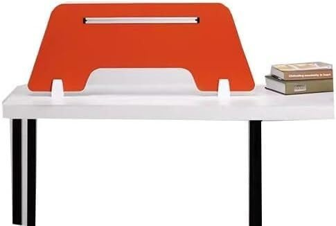 Kanduo Desk Privacy Divider Panel, Acoustic Freestanding Noise Reducing Partition With Support Feet(Rosso,30X120X0.5CM)