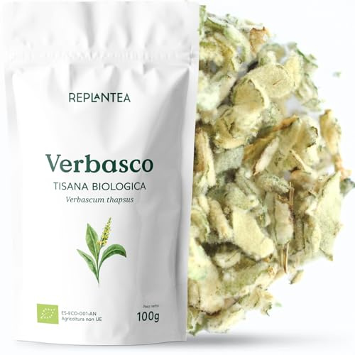 REPLANTEA Infuso di Verbasco Biologico 100g | Tè Erboristico per il Comfort Respiratorio e la Cura della Voce | Verbascum Thapsus Foglie Sfuse