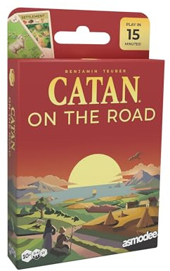 CATAN - On The Road | Strategisches Reise-Familienkartenspiel | Ab 10 Jahren | 3-4 Spieler | 15 Minuten Spielzeit