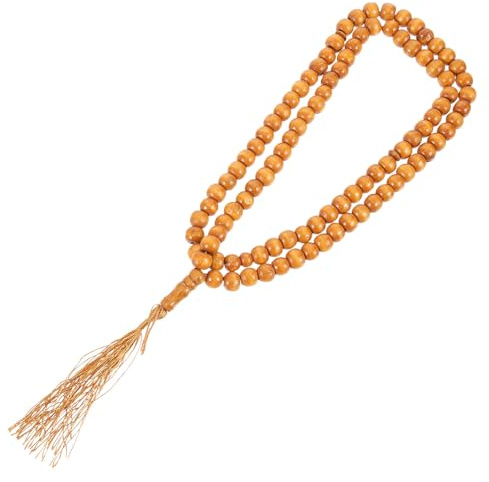 POPETPOP Chapelet Musulman 99 Perles 10 Mm pour Prière Islamique, Collier de Perles Décoratif Suspendu, Accessoire de Culte Solide et Confortable, Usage Quotidien Femme Homme