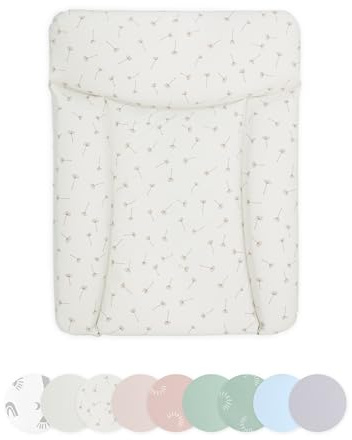 Ehrenkind® Abwaschbare Wickelauflage - Hygienisch, Sicher und Vielseitig in Beige Pusteblume | Wickelauflage 50x70 | Wickelunterlage | Wickeltischauflage abwaschbar