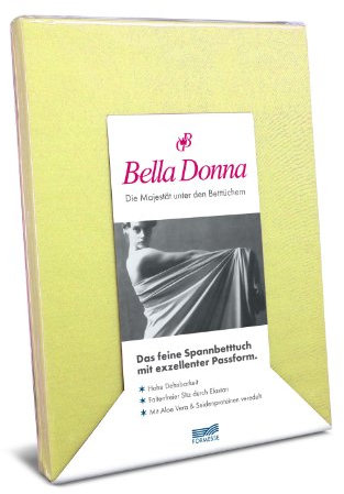Spannbettlaken Bella Donna Jersey für Matratzen & Wasserbett 200 x 220-240 cm in Limette
