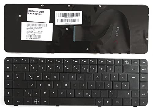 Power4Laptops Alemán Negro Teclado de Repuesto para Ordenador portátil Compatible con HP G62-378CA