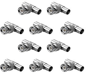 SIENOC BNC-T-Stueck BNC-Stecker auf 2xBNC-Kupplung Y-Verteiler
