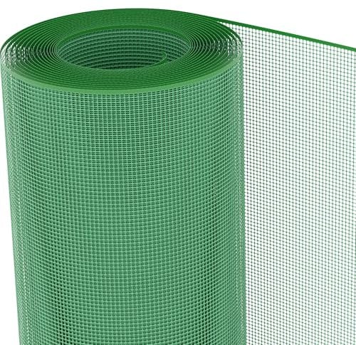 TENAX Filet en Plastique Quadra 05 Vert 1,00x50 m, Filet de Protection Multi-Usages pour Balcons, Terrasses, Portails et Clôtures