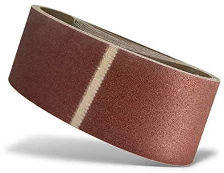 MENZER Red Bandes abrasives, 610 x 100 mm, p. Ponceuses à bande portatives, Corindon normal (Lot de 10) G100