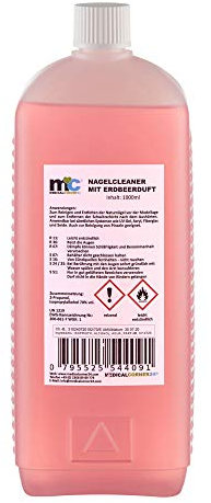Medicalcorner24 Nagellackentferner, Nagel Cleaner, Isopropanol 70%, Schwitzschicht, Entfetter, Erdbeerduft, 1 Liter, 1.000 ml