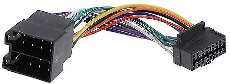 Cavo Adattatore connettore Cablaggio ISO Compatibile con autoradio Sony Aiwa JVC 16 Pin 30x12 mm