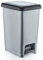 Small/Large Slim Plastic Pedal Bin Home Bedroom Bathroom Kitchen Rubbish Dustbin (Black/Grey, 10 Litre)
