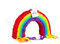 Trendario Pinata Regenbogen - Ideal zum Befüllen mit Süßigkeiten und Geschenken - Piñata Regen Bogen für Kindergeburtstag Spiel