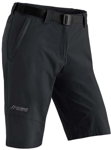 Maier Sports Lawa, Kurze Damen Wanderhose, Wasserabweisende Bermuda | Für Trekking und Hiking, mSTRETCH pro 4 für mehr Komfort, Dryprotec für schnelles Trocknen, Perfekt für den Sommer