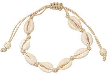 Soulsisters Armband aus Leder im Beach Look mit Kauri Muscheln, verstellbar von 18-23cm