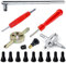 QISF Reifenventil Kern Werkzeug Set | 5 Stück Ventilwerkzeuge | Reifenventilentferner | 10 Stück Gummi Ventile TR 412 Reifenventile | Ventilwerkzeuge für Auto Fahrrad Motorrad Reifen Reparatur