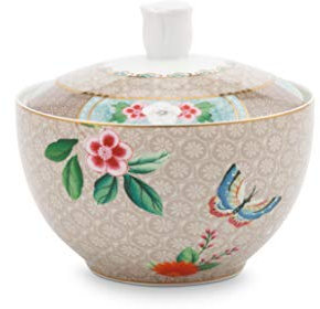 Pip Studio Blushing Birds Zuckerschale Khaki 0,3 l