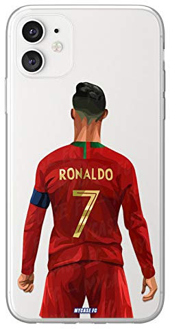 MYCASEFC Coque Football Personnalisable Ronaldo Portugal Samsung Galaxy A40 en Silicone. Housse de Foot pour Smartphone personnalisée et fabriquée en France en TPU