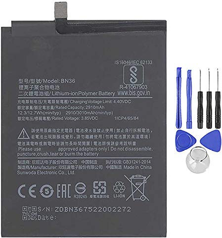 BATTERIA COMPATIBILE CON XIAOMI REDMI MI A2-6X BN36 3010MAH CON KIT SMONTAGGIO INCLUSO