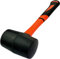 AERZETIX - C46069 - Hammer/Holzhammer/Gummikopfhammer Schwarz - TPR Griff Orange - 365mm 680gr - Werkzeug für Keramik/Fliesen - Fliesenleger/Schreiner/Tischler/Glaser