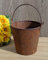 terracotta-toepfe-de Deko Eimer ca. 15 cm hoch bepflanzbar aus Metall Edelrost Rost Garten Pflanzgefäß Blumentopf Landhaus Shabby chic Vintage Pflanzgefäß