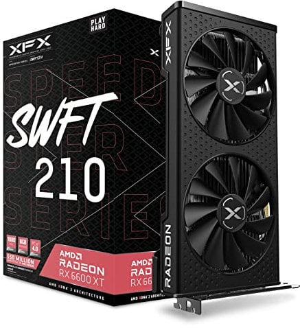 XFX Speedster SWFT210 Radeon RX 6600 XT CORE Scheda grafica per Gaming con 8 GB GDDR6 HDMI 3xDP, AMD RDNA™ 2 (RX-66XT8DFDQ)