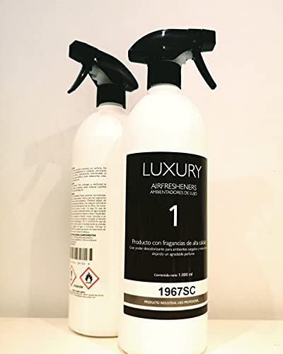 LUXURY - Ambientador para Casa Concentrado en spray líquido - Perfumador y eliminador de olores en ambiente - Perfume profesional antitabaco y olor de mascotas duradero - Tipo Scalpers (2 x 1.000ml)