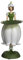 Fiebiger Floristik Blumenmädchen Maiglöckchenmädchen mit Teller Deko-Figur Garten Geburtstag Geschenk Teelichthalter Kerzenhalter, 18 cm