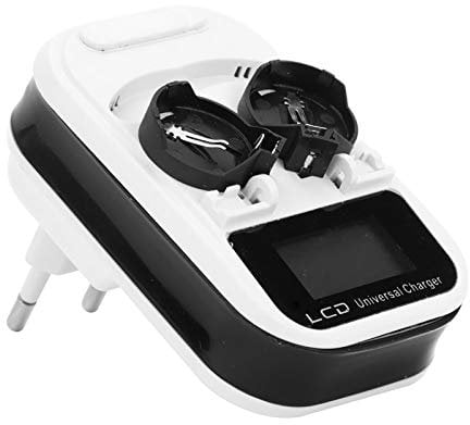 Knopfzellen LadeGerät, Li Ion LadeGerät Lithium-Knopfbatterien AkkuladeGerät Knopfzellenakku BatterieladeGerät Lithium Charger 2 Steckplatz Pocketcharger mit LCD-Display für LIR2016 LIR2025 LIR2032