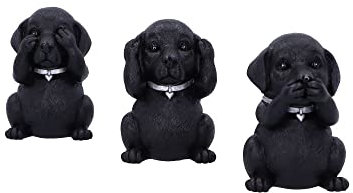 Nemesis Now Three Wise Labrador, Schwarz, 8,5 cm, B5881V2