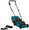 Tosaerba senza fili 40 V, motore senza spazzole a carbone, 33 cm, 2 batterie da 2,0 Ah e caricabatterie inclusi.