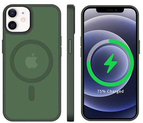 tigratigro Cover Magnetica per iPhone 11, Compatibile con MagSafe, Custodia Traslucida Opaca Posteriore Sottile Antiurto Protettiva Case, Protezione Antiurto di Grado Militare, Verde Profondo