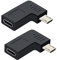GELRHONR Adaptateur Micro USB vers USB C coudé, connecteur Micro USB vers Type C à 90 degrés pour Smartphone Dash Cam Système de Navigation de Voiture-2PCS (Angle Gauche Micro USB vers Type-C)