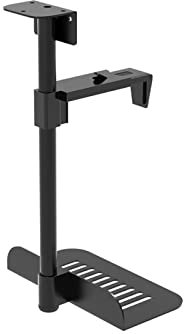 TOMYEUS CPU Stand Portable CPU Holde Cpu Holder Hanging Heavy-duty Pc Host Tower Bracket Desk Lower Wall-mounted Tray Host Cooling Metal Bracket Mobile CPU Stand