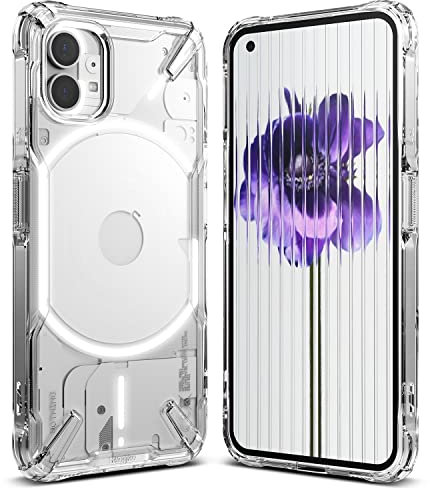 Ringke Fusion-X Kompatibel mit Nothing Phone (1) Hülle, Transparente [PC + TPU] Harte Rückseite Stoßfeste Kratzfest Schutzhülle - Clear