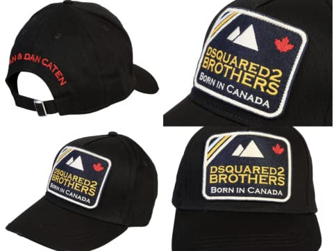 DSQUARED2 Iconic Brothers Patch Logo Baseballcap Cap Kappe Basebalkappe Hat Hut