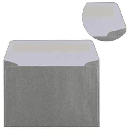C5 (162x229mm) Coloured Envelopes for A5 Greeting Cards Wedding Invitations & Crafts Pack of 10 (Metallic Silver Peel & Seal)