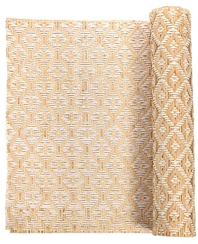Cincha de Caña de 40cm de Ancho, Cincha de Ratán Natural Rollo Hoja de Ratán Tejido Cincha de Tejido Abierto para Proyectos de Caning de Muebles (100cm de Largo)