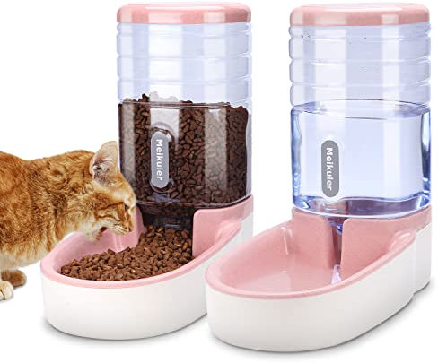 Automatic Feeder 3.8 L, Water Dispenser 3.8 L Feeder Automatic Dry Food Dispenser Feeding Station for Dogs Cats Pets