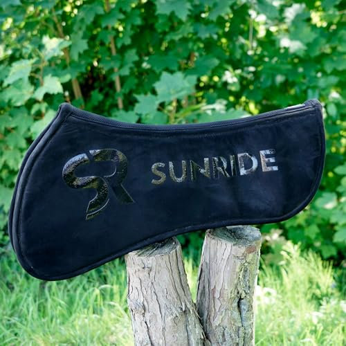 SUNRIDE Sattelpad/Korrekturpad für Pferde (Cloud One) Springen - einzigartige 3D-Zonen-Dämpfungstechnologie - gesundheitsfreundliches Material - ergonomisch, rutschfest - schwarz (17 Zoll)