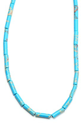 Naturstein Rohr Perlen 4x13mm Blue Imperial Jasper Zylinder lose Spacer Perle Quarz Edelstein Perlen für Schmuck machen DIY Armband Halsketten