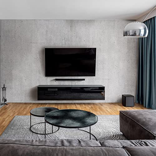 dedeco Wohnzimmerrückwand TV-Wand Wandpaneel Wohnrückwand Rückwand Tapetenersatz, Motiv: Beton V1, 250 x 100 cm, wasserfest, robust, als Wandverkleidung aus Acrylglas 3D, Glasoptik