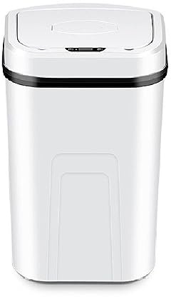 TopHomer Automatischer Sensor Mülleimer 15L Bewegungssensor-Mülleimer Mülleimer Automatisch mit Deckel Berührungsloser Mülleimer für Küche Schlafzimmer Bad (weiß)