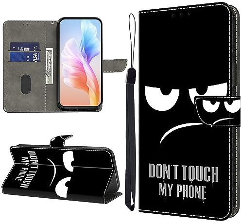 KEDBBAO Handyhülle für Huawei Mate 10 Pro Hülle Muster Klapphülle für Huawei Mate 10 Pro Leder Tasche Case Flip Magnet Motive Wallet Schutzhülle für Huawei Mate 10 Pro Hüllen, Nicht anfassen