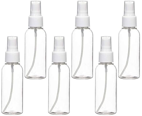 Spray Bottles, 50ml Clear Empty Fine Mist Plastic Travel Atomiser Bottle Set, Small Refillable Liquid Containers(6PCS)