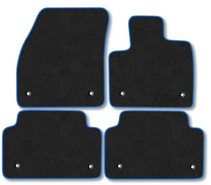 Jaguar E-Pace (2020-2024) Carpet Car Mats | Blue Edge Trim Tailored Fit Floor Mats Full Coverage Protection Accessories Easy Clean Anti Slip Made in the UK