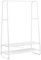 VASAGLE Kleiderständer, Garderobenständer, Garderobe, 2 Ablagen, 6 Haken in S-Form, Stahlgestell, 45 x 100 x 160 cm, für Schlafzimmer, Flur, Eingangsbereich, wolkenweiß-mattweiß RGR112W02