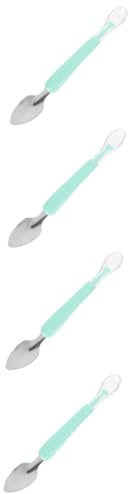ibasenice 4stücke Edelstahl Frucht Und Babykelle Mit Silikonbeschichtung Multifunktionale Schaufel Für Obst Gemüse Und Brei Leicht Und Kompakt Mit Praktischem Aufbewahrungskoffer