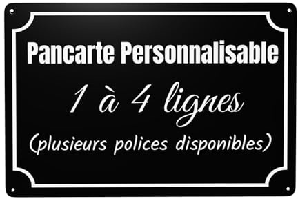 pancarte personnalisable panneau personnalisé panneau personnalisable Intérieure/Extérieure - Vidéo Surveillance Panneau Plaque Alarme - pour Garage, Hôtel, école, Jardin, Adresse Résidentielle