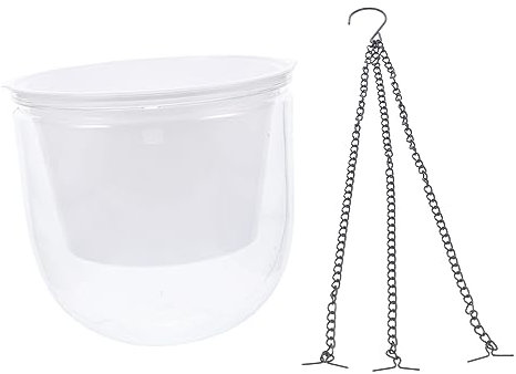 Milisten Pot Suspendu Automatique Transparent pour Plantes Intérieur Arrosage Intelligent pour Maison Bureau Jardin Résistant Aux Intempéries Et Au Soleil Décoration Moderne Et Colorée