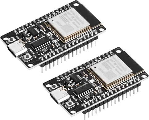 2 Stück ESP32 USB C mit CH340 Chip ESP32 NodeMCU ESP-32 Entwicklungsboard ESP-WROOM-32, 2,4 GHz WiFi + Bluetooth Mikrocontroller