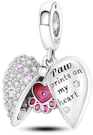 TINSLO Charm Anhänger Damen 925 Sterling Silber für Armband Charms Beads passend für Pandora Armband und Halskette, Kompatibel mit Europäischen Armbänder für Frauen Mädchen
